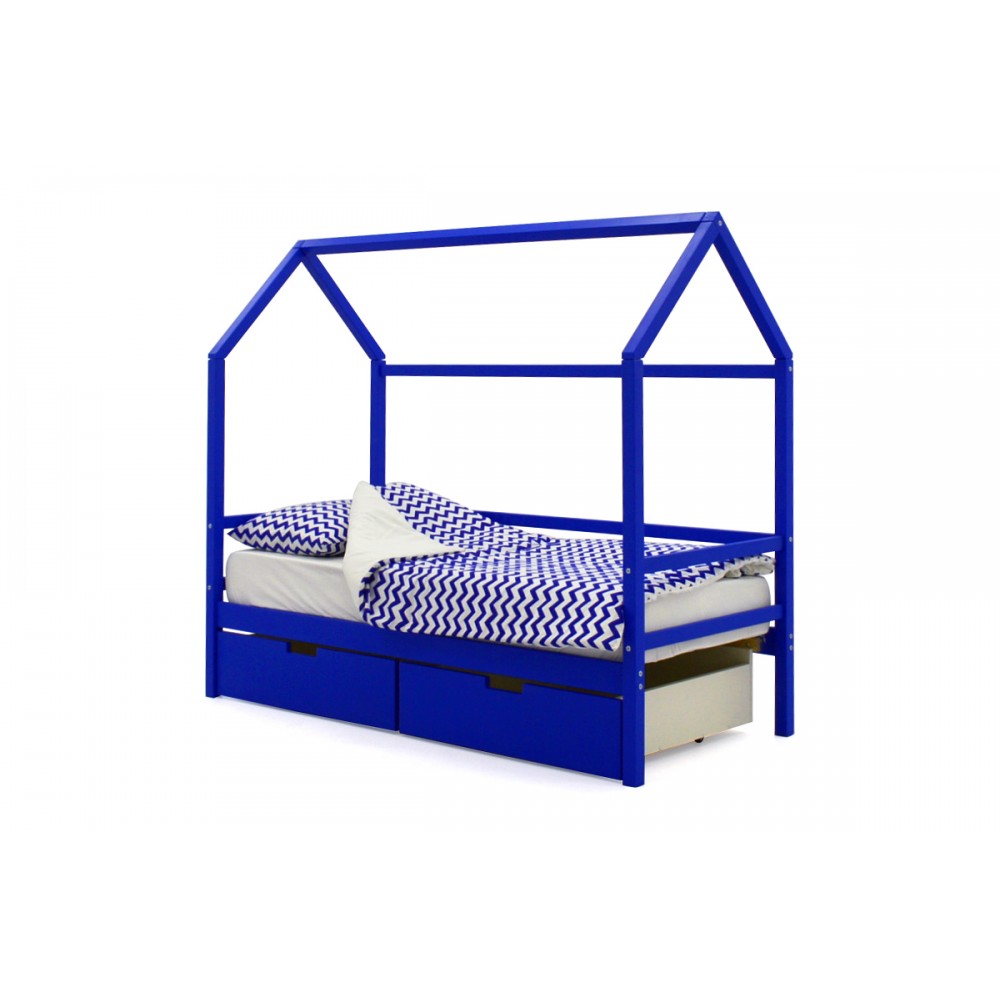 Детская кровать-домик «Svogen синий»