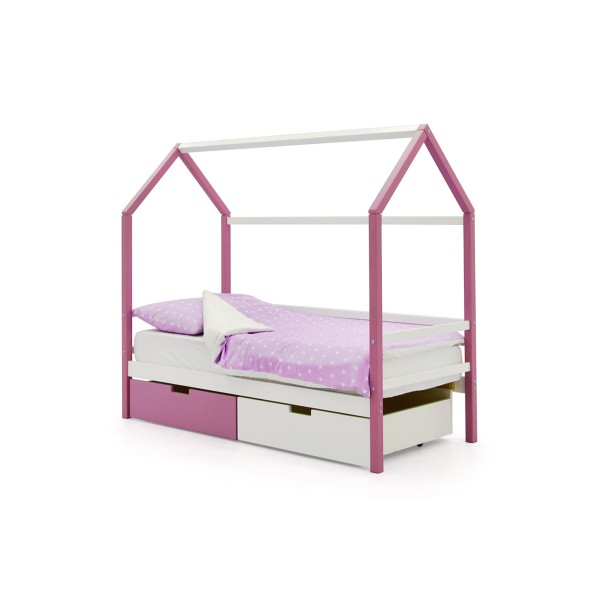 Детская кровать-домик «Svogen лаванда-белый»