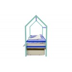 Детская кровать-домик "Svogen мятно-синий"
