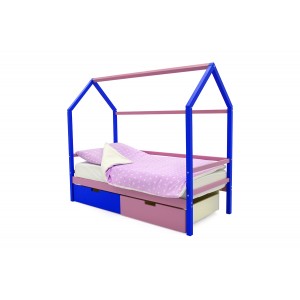 Детская кровать-домик "Svogen синий-лаванда"
