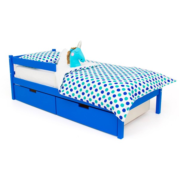 Детская кровать Бельмарко "Skogen classic синий"