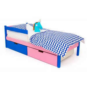 Детская кровать Бельмарко "Skogen classic синий-лаванда"