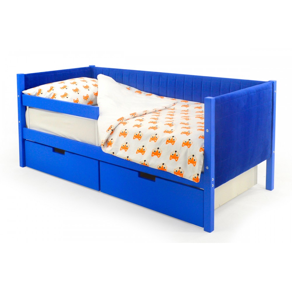 Детская кровать-тахта мягкая "Svogen синий"