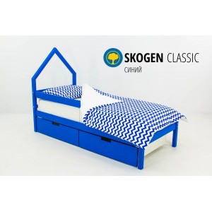Детская кровать-домик мини "Skogen синий"