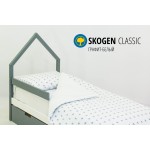 Детская кровать-домик мини "Skogen графит-белый"