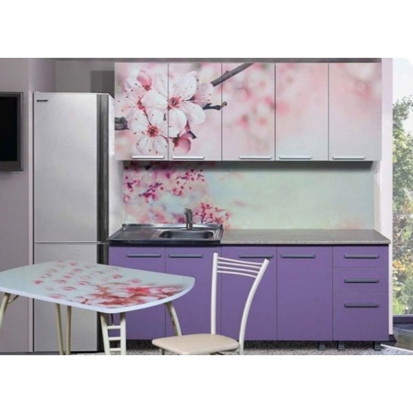 Кухонный гарнитур "Цветущая сакура" 2,0м