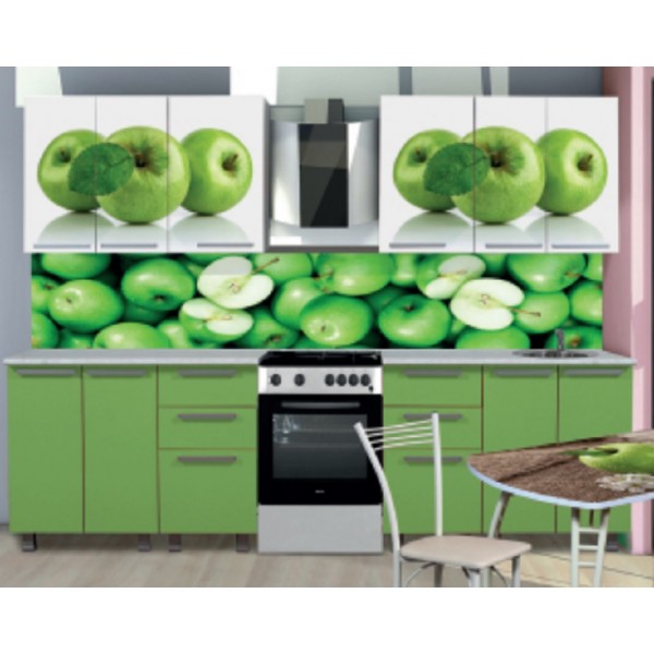 Кухонный гарнитур "Зеленое яблоко" 2,0м