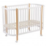 Кроватка детская POLINI KIDS SIMPLE 350, белый/бук