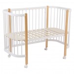 Кроватка детская POLINI KIDS SIMPLE 350, белый/бук